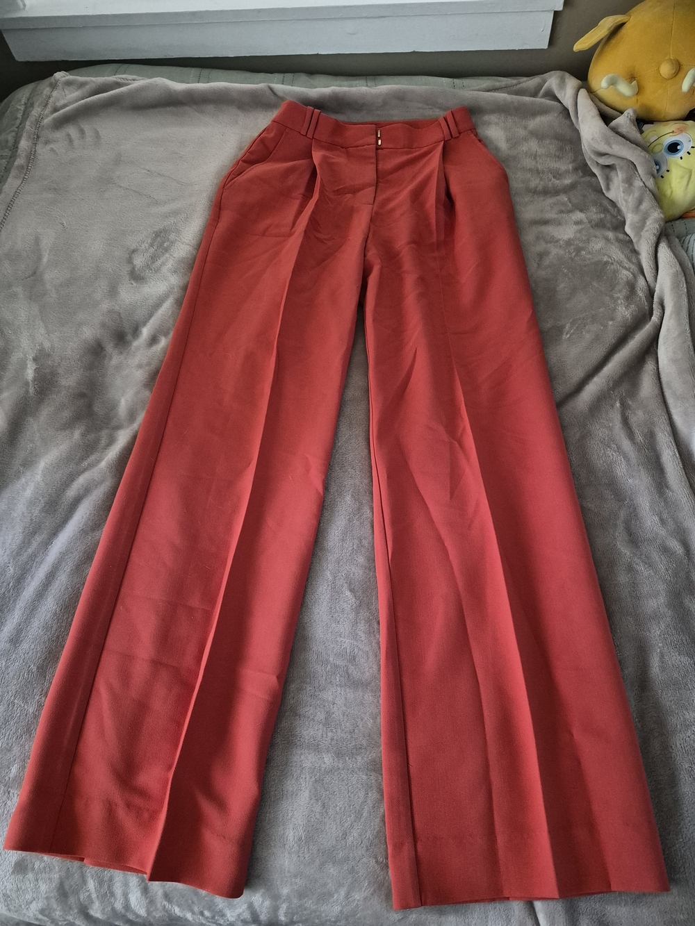 Shona Joy Brick Red High-Waist Wide Leg Trousers